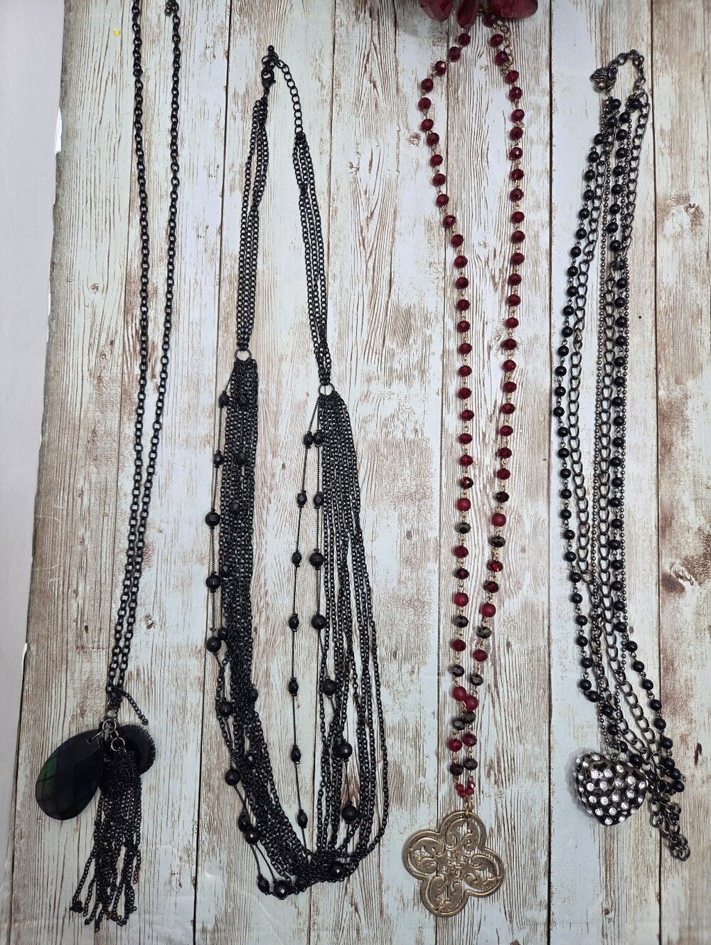 🥀 HUGE 50+ pc Whimsigoth Gothic Romantic Jewelry Lot Necklaces Bracelets Ear 🖤 - Picture 11 of 16